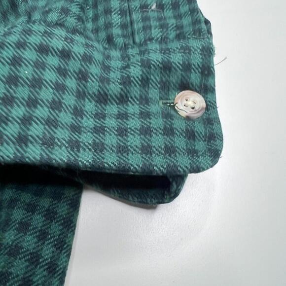 Remington Outdoor Clothing Flannel Shirt XL Green Black Check Plaid USA Made - Picture 7 of 7